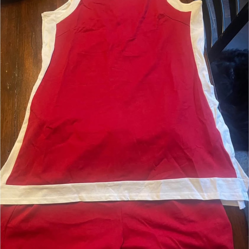 Elegant Red and White Women's Gameday Set